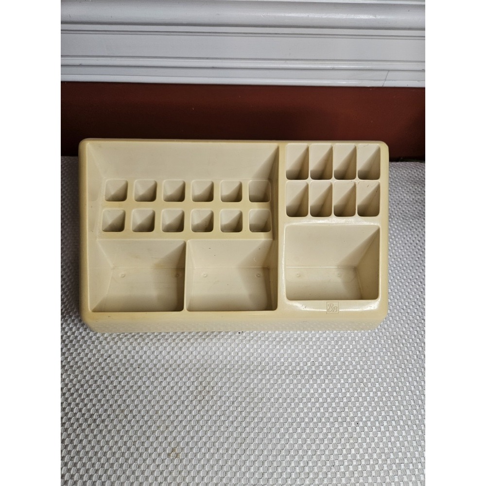 Vintage 70s Burtch Barone Vanity Organizer - Retro Space Age Decor MCM Space Age